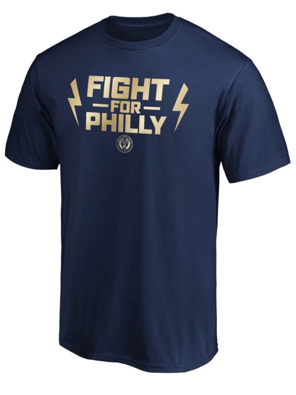 Philadelphia Union Navy gold Fight for Philly MLS Soccer T Shirt men's XL